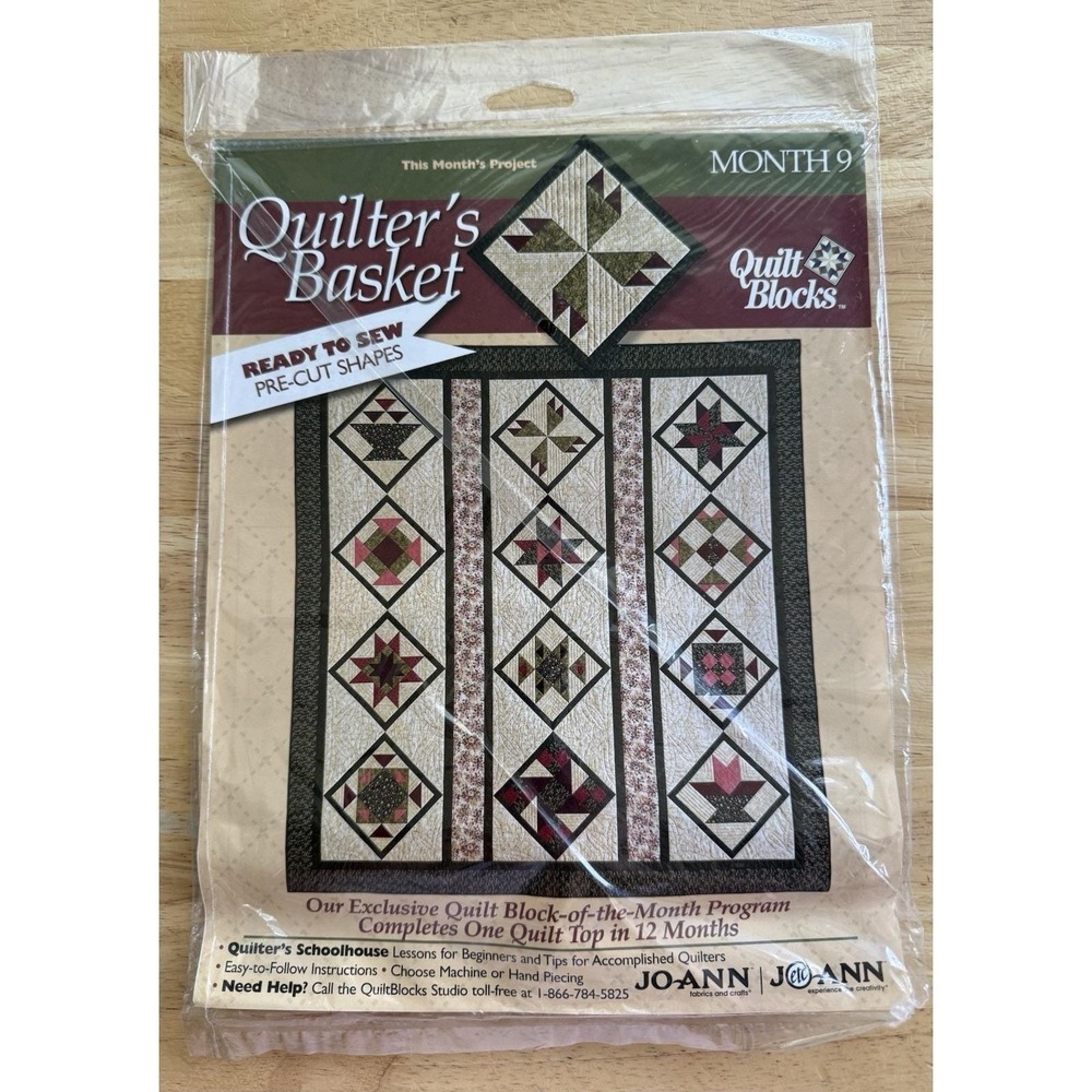 Joann Quilter's Basket Quilt Block Of The Month‎ Kit # 9 Rosebud